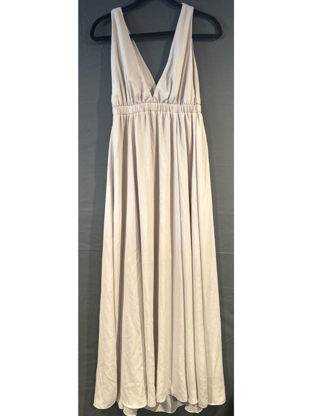 Show Me Your Mumu Womens L Ava Maxi Dress Champagne Blush Bridesmaid